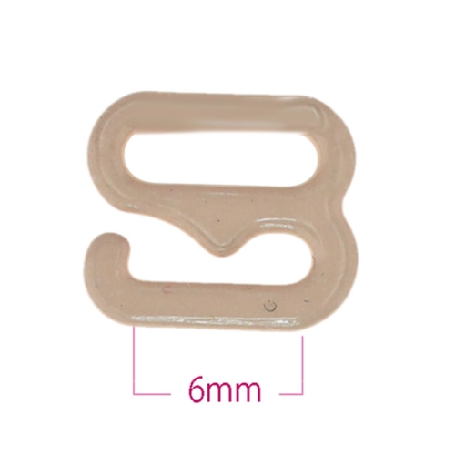 Metallinen bikini koukku, rintaliivikoukku nauhaan leveydella 6 mm