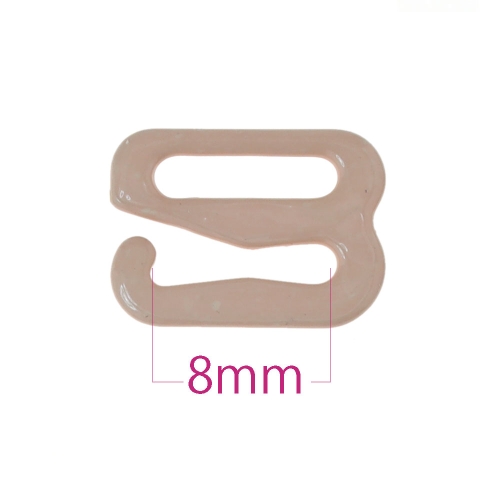 Metallinen bikini koukku, rintaliivikoukku nauhaan leveydella 8 mm