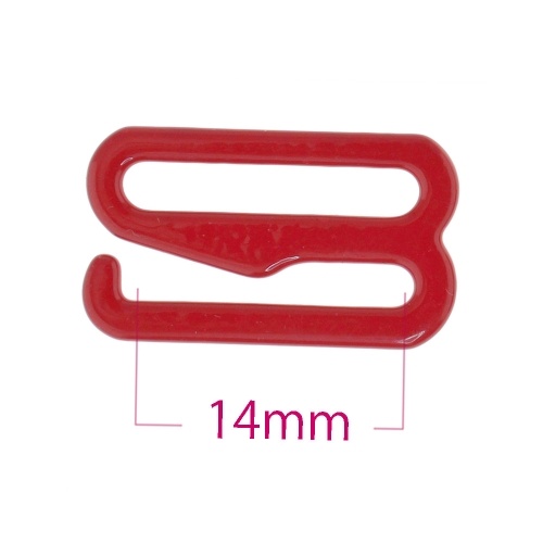 Metallinen bikini koukku, rintaliivikoukku nauhaan leveydella 14 mm
