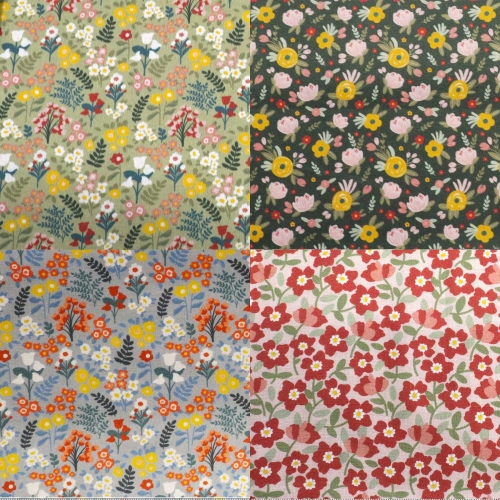 Puuvillane popliinkangas, ÖKO (Organic), Poplin Flua