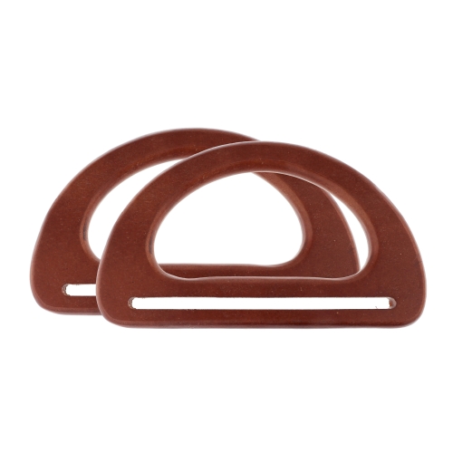 Bag handles, wooden, 10 x 17 cm