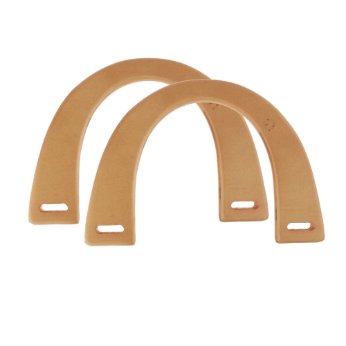 Bag handles, wooden, 11,5 x 17 cm