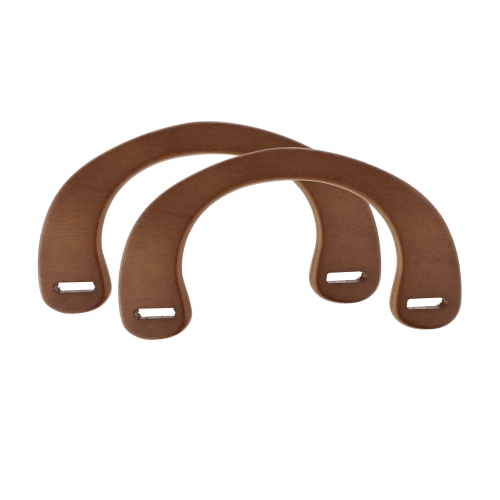 Bag handles, wooden, 10 x 18,5 cm
