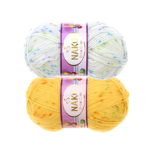 Täpimustriga akrüüllõng, Bebe Color, Nako, 100 g = u.360 m