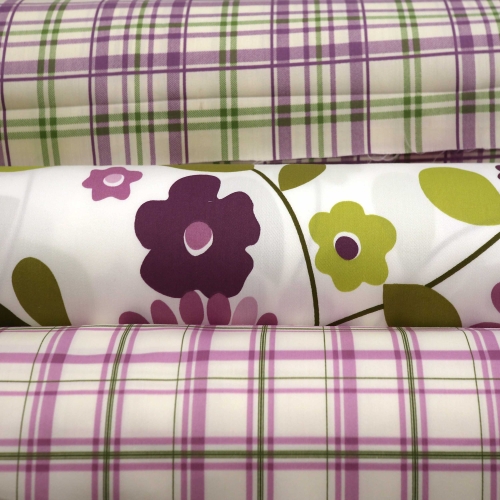Puuvillasisaldusega satiinkangas mustriga, Satin, 140 cm