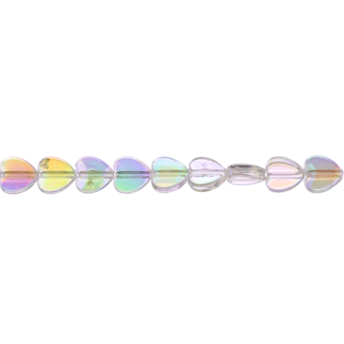 Südamekujuline lapik kristall 9 x 4mm