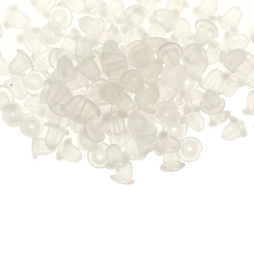 Transparent Acrylic Earring Backs, 4mm