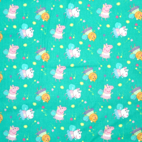 Puuvillane popliinkangas, Peppa Pig, 145cm, 134.503, Soodushind!