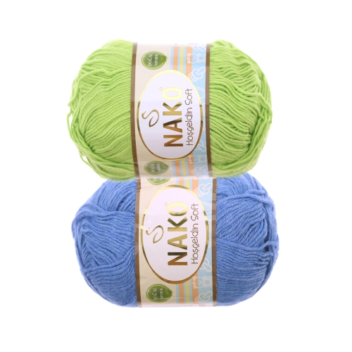 Bambusviskoosiga lõng Hosgeldin Soft, Nako, 100 g = u. 230 m