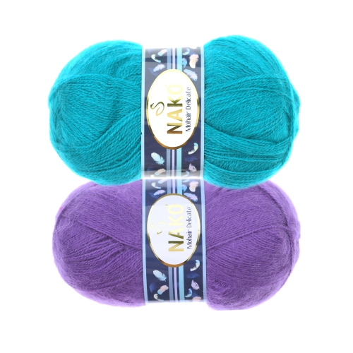 Pehme villasisaldusega lõng Mohair Delicate, Nako, 100 g = u. 500 m