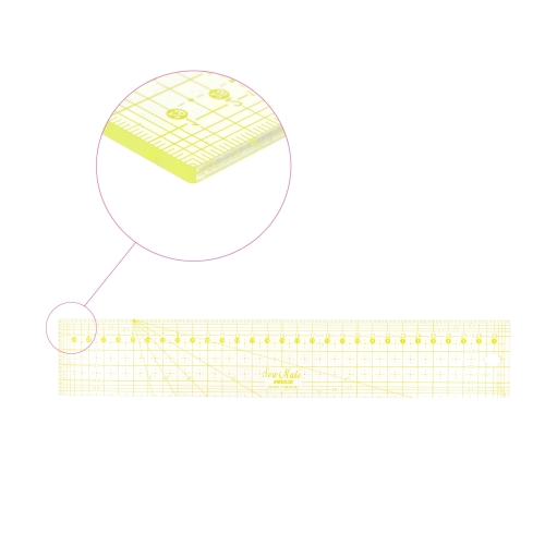 Läbipaistev plastjoonlaud 3 mm, 5 cm × 30 cm, SewMate M0530