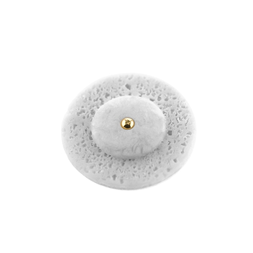 Krobelise pinnaga, keskelt kõrgem, metallkannaga nööp 24mm, 38L