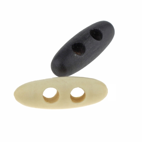 Kaheaugulised puitnööbid, pöörad, 30 x 10 mm