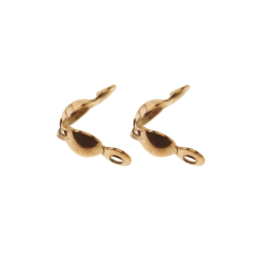 Kalotid kahe aasaga; 2tk / Bead Tips with Loop; 2pc / 4x8x7mm