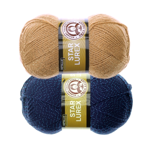 Metallikniidiga akrüüllõng Star Lurex, Madame Tricote , 100 g = 320 m