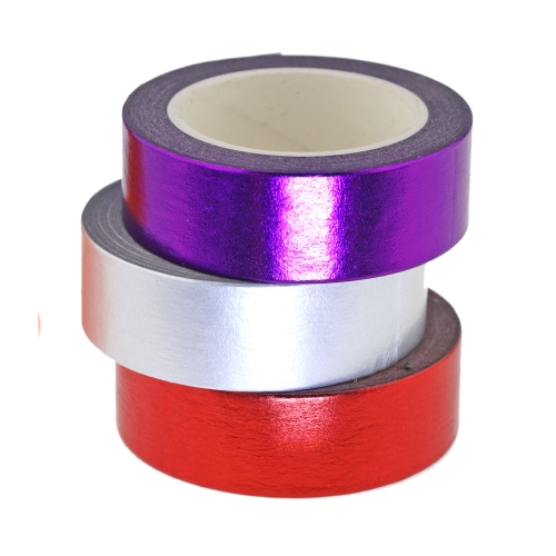 Dekoratiivsed Washi-teibid, 10 m - metallikud