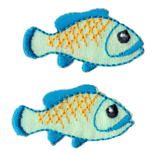 Аппликация клеевая, вышивка текстильная, Термоаппликация, 3,8 x 2,0 cm, x 2, AM33