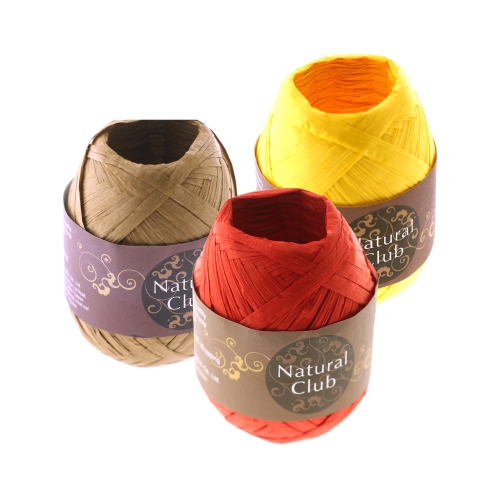 Paelalaadne paberlõng (Raffia) Natural Club 30g kera 