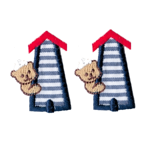 Аппликация клеевая, вышивка текстильная, Термоаппликация, 3,5 x 2,6 cm, x2, AN54