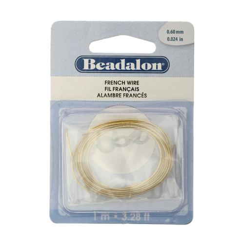 French Wire, vasktraat, ø0,60 mm; 1m, Beadalon JFFW0.6