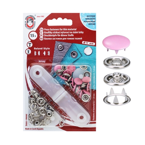 Trukikomplekt kergetele üleriietele, ø10,5 mm, 15 tk, Roland Style, Koh-i-Noor (Tšehhi)