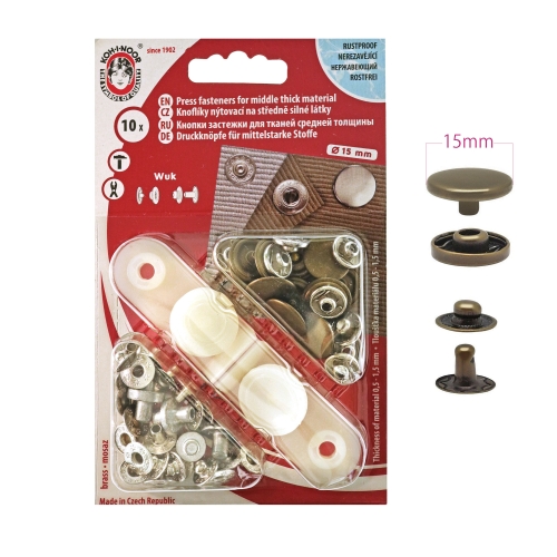 Trukikomplekt pehmema s-vedruga WUK Anorak, 10 tk, ø15 mm, Koh-i-Noor (Tšehhi)