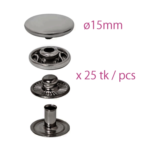 Pronkstrukid pehmema s-vedruga, ø15 mm, 25 tk