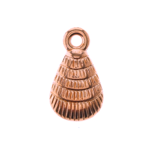 Teokarbi kujuline, metallilaadsest plastikust riputis, aasaga, 24x15x6mm