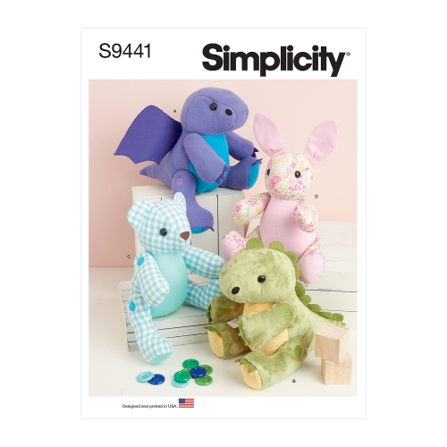 Simplicity lõikekomplekt S9441 13" Plushies