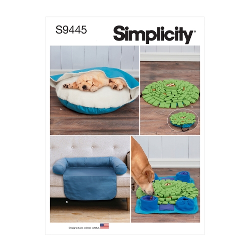 Simplicity lõikekomplekt S9445 Pet Bed in Two Sizes, Chair Cover and Play Mats