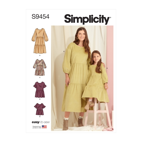 Simplicity lõikekomplekt S9454 Children's and Misses' Dress and Top