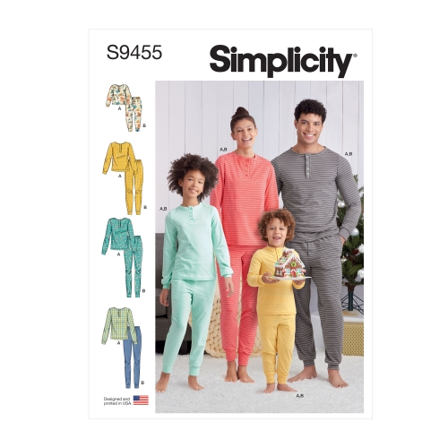 Simplicity lõikekomplekt S9455 Misses', Men's and Children's Knit Pants and Top