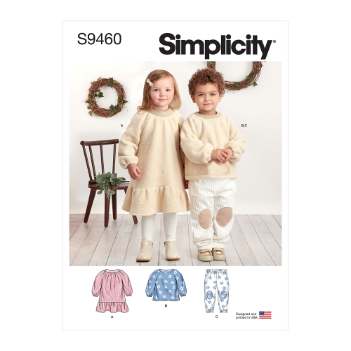 Simplicity lõikekomplekt S9460 Toddlers' and Children's Dress, Top and Pants