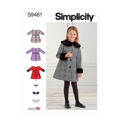 Simplicity lõikekomplekt S9461 Children's Coat