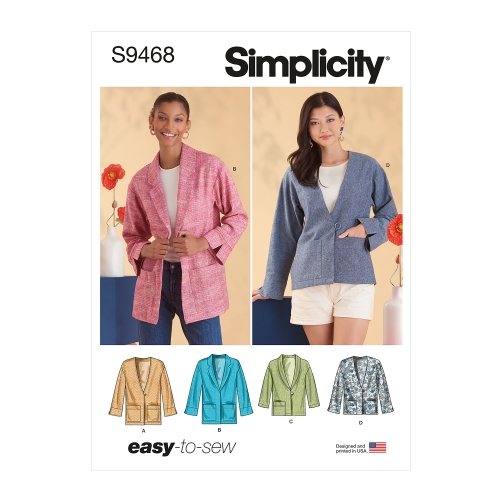 Simplicity lõikekomplekt S9468 Misses' Unlined Jacket