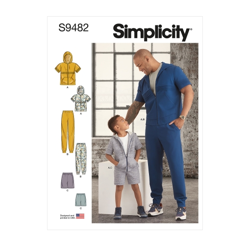 Simplicity lõikekomplekt S9482 Boys' and Men's Tracksuit