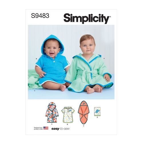 Simplicity lõikekomplekt S9483 Babies' Bath Set
