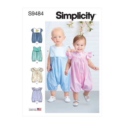 Simplicity lõikekomplekt S9484 Babies' Rompers
