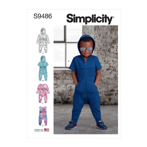 Simplicity lõikekomplekt S9486 Toddlers' Knit Jumpsuit