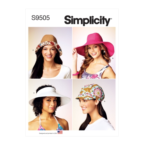 Simplicity lõikekomplekt Hats in Four Styles S9505