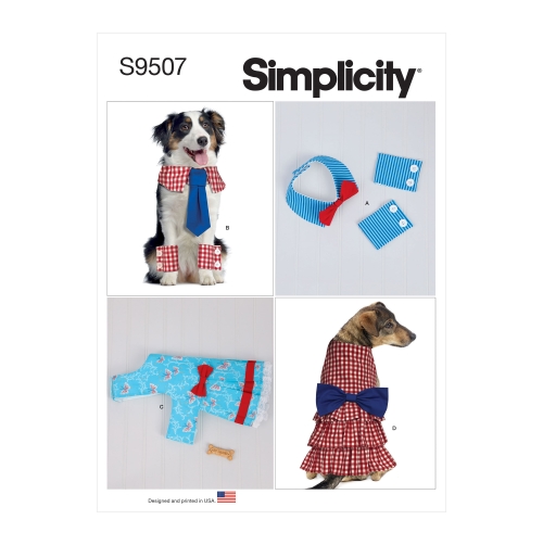 Simplicity lõikekomplekt Pet Collars, Cuffs and Dresses SS9507A