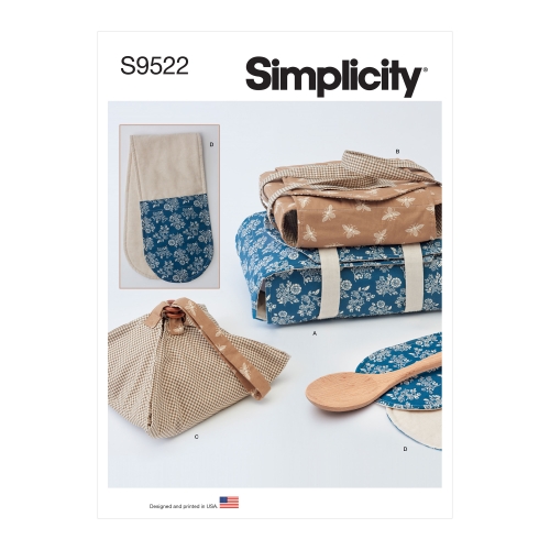Simplicity lõikekomplekt Casserole Carriers, Pie Holder and Double Oven Mitt SS9522OS