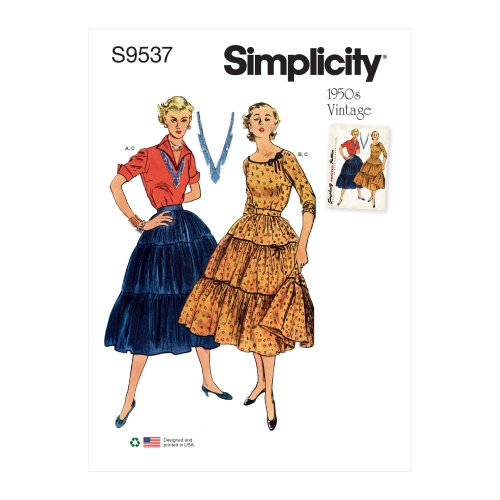 Simplicity lõikekomplekt Misses' Blouses and Skirt, SS9537
