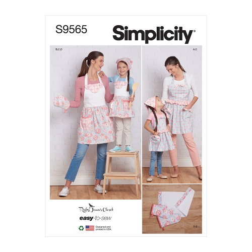 Simplicity lõikekomplekt Children's and Misses' Aprons and Accessories, SS9565AA (S - L / S - L)