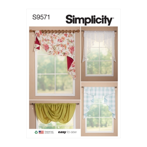 Simplicity lõikekomplekt Valances and Swags, SS9571OS (One Size Only)