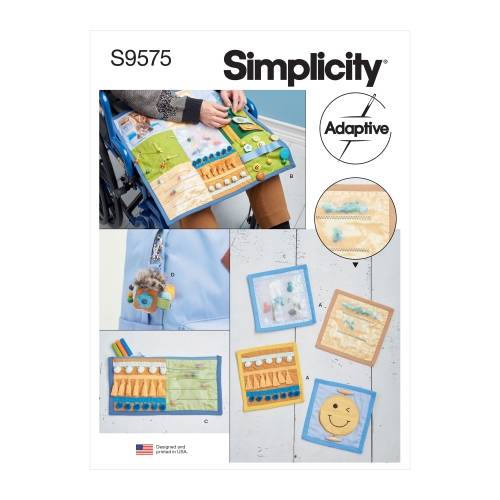 Simplicity lõikekomplekt Fidget Pages, Quilt, Zipper Case and Key Fob, SS9575OS (One Size Only)