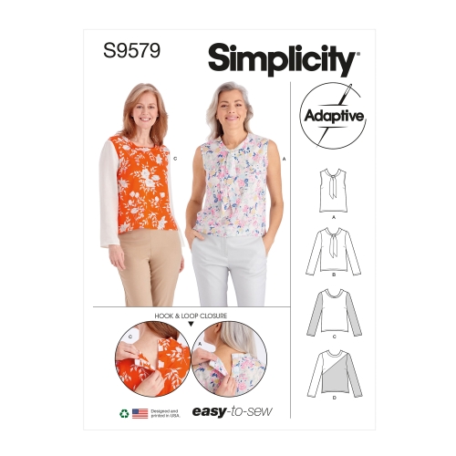 Simplicity lõikekomplekt Misses' Adaptive Tops, SS9579 