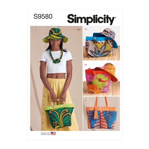 Simplicity lõikekomplekt Bags, Hat and Necklace, SS9580AA (All Sizes in One Envelope)