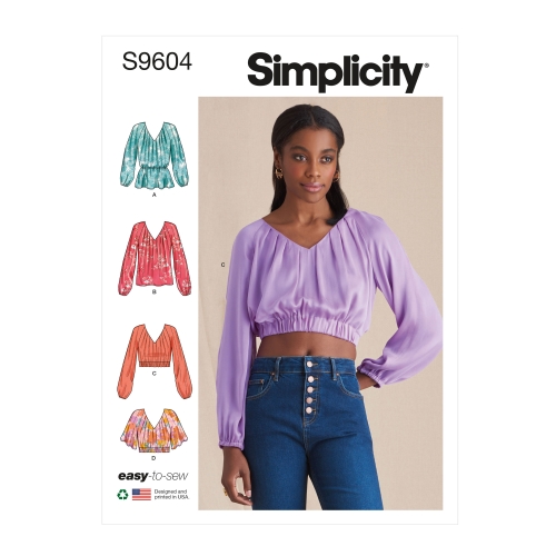 Simplicity lõikekomplekt Misses' Blouses, SS9604