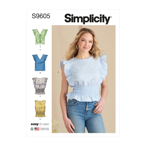 Simplicity lõikekomplekt Misses' Tops, SS9605